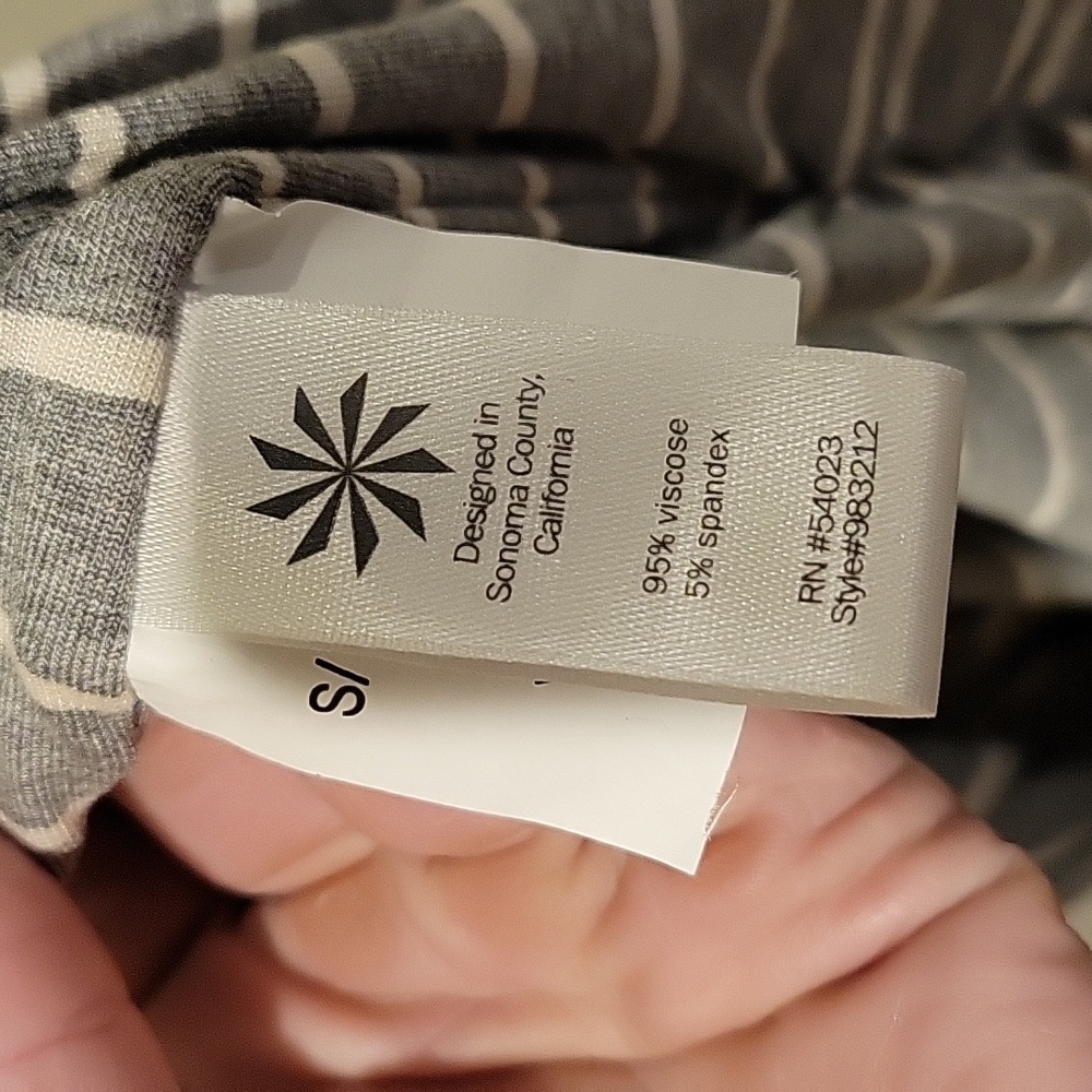 ❤️ NWT! ATHLETA STRIPED RACERBACK RUCHED MIDI DRESS, XL - Picture 9 of 11